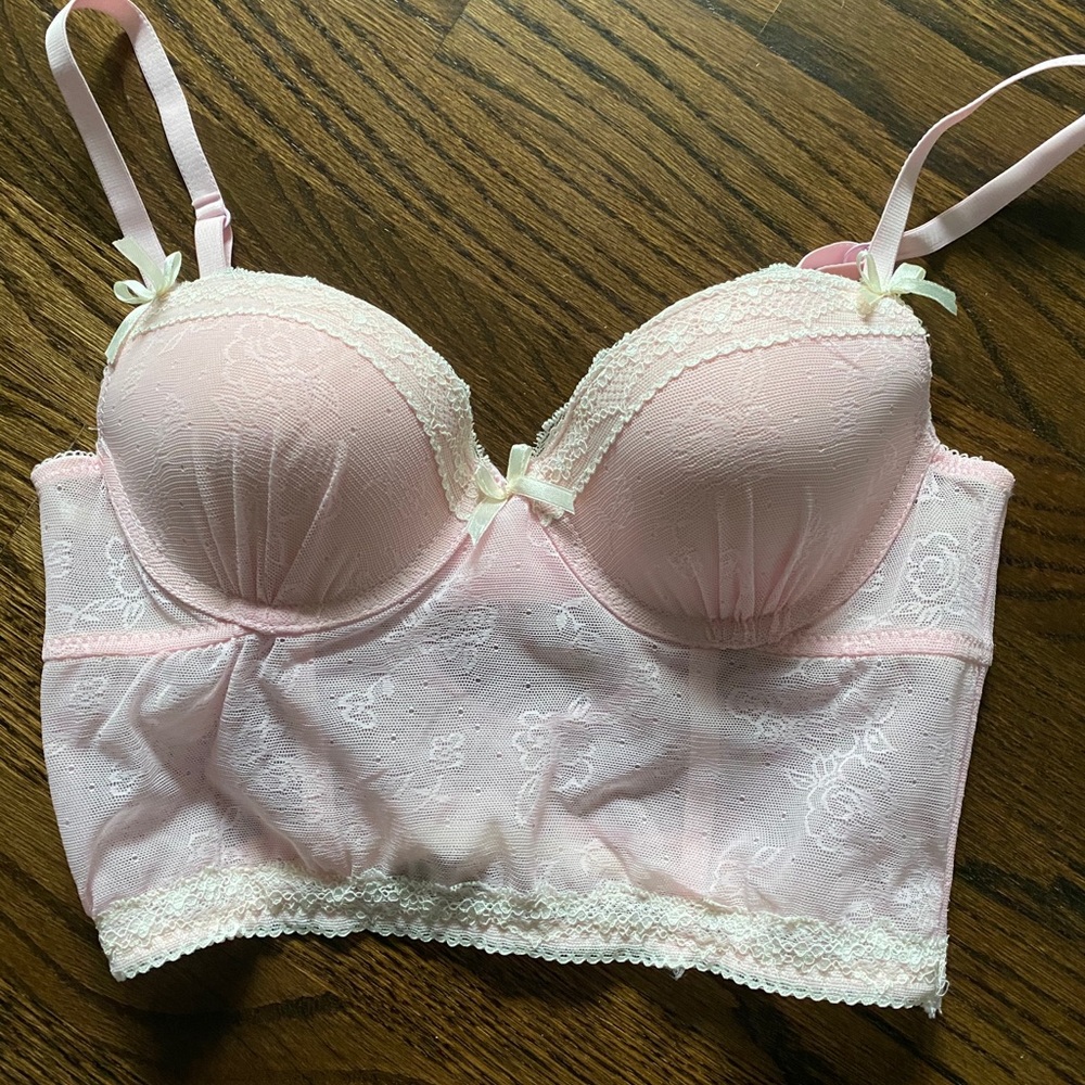 Pink bustier top